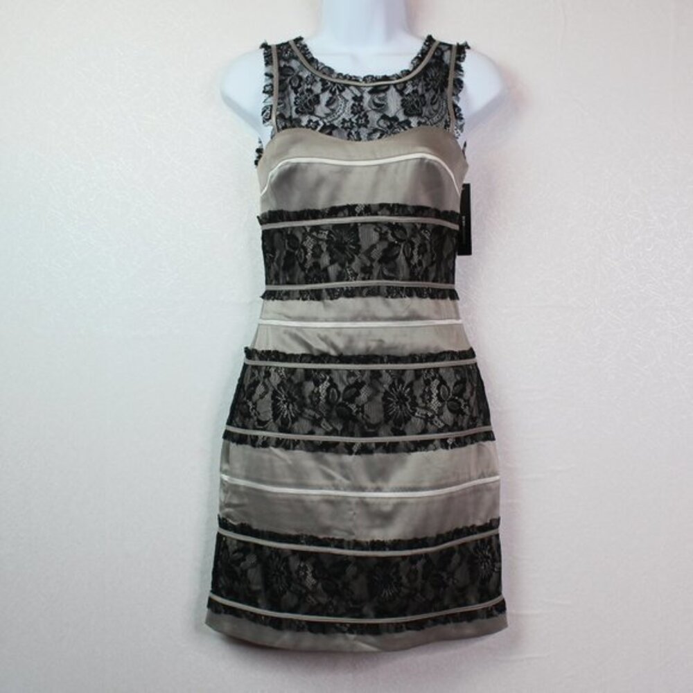 BCBGeneration Silk & Lace Cocktail Dress 2